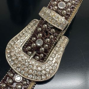 Rhinestone Bling Western Belt Large
